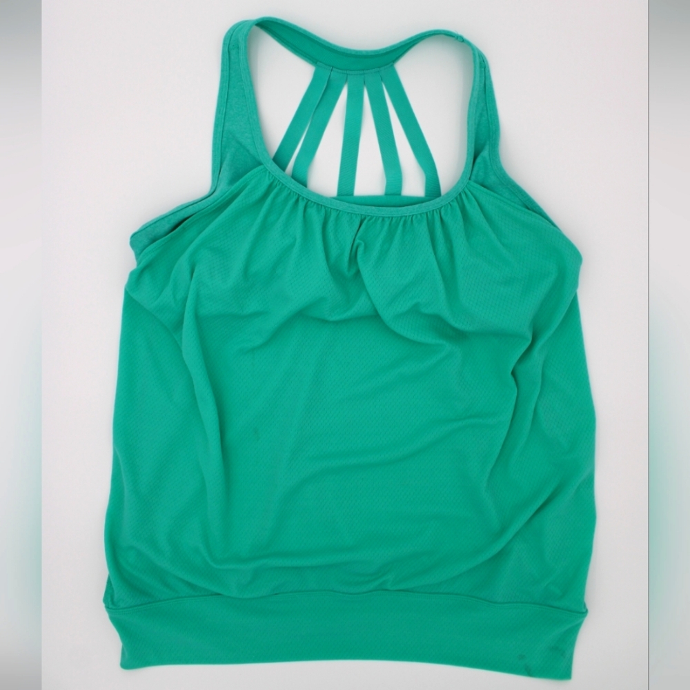 All in Motion Racer Back Teal Tank (XL)